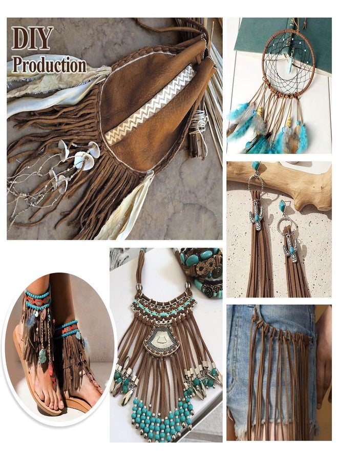 Anezus Flat Leather String Cord, Dark Brown, 2.7mm x 1.5mm x 55 Yards, Suede Ribbon for Jewelry Making, Crafts, Shoe Laces, Bracelets, Necklaces - Image 5