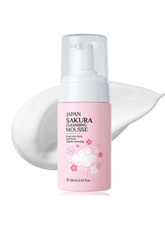 Rosarden Foam Face Wash Sakura Foaming Cleanser Foaming Face Wash For Sensitive Skin Gentle Foaming Face Cleanser For Day And Night Use Facial Cleansing Washes For Acne Dry Skin  - Image 1