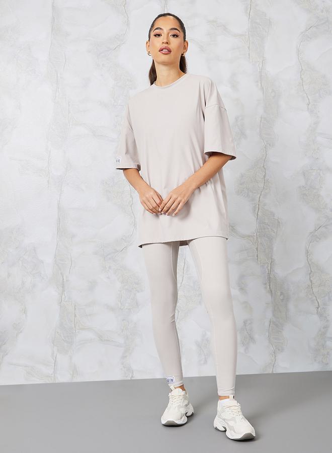 Styli Gymspire Edition - Label Side Vertical Text Loose Fit Yoga Top  - Image 2