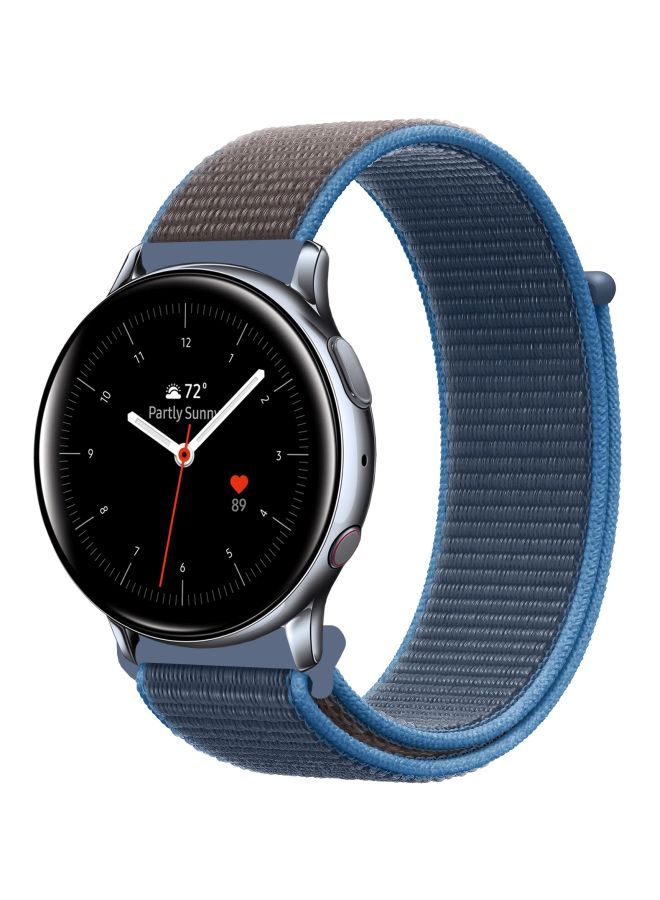 NIBEMINENT Replacement Band For Samsung Active 2 40/44mm Surf Blue/Brown - Image 1