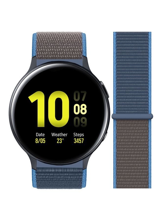 NIBEMINENT Replacement Band For Samsung Active 2 40/44mm Surf Blue/Brown - Image 3