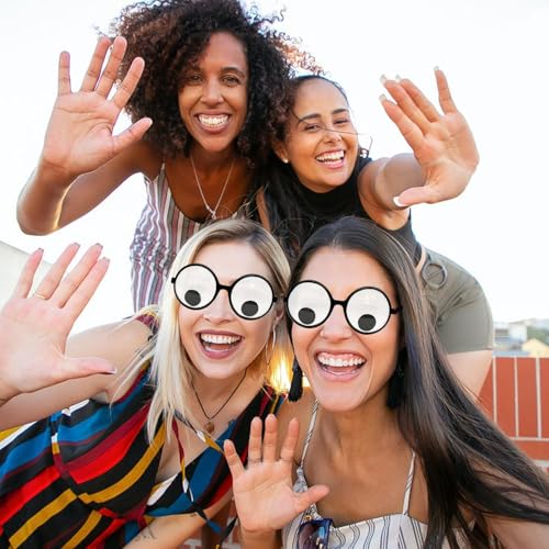 NAKIMO Googly Eyes Glasses Funny Costume Wiggle Eyes Novelty Shades Funny Glasses Accessories for Party (Pack of 1) - Image 5