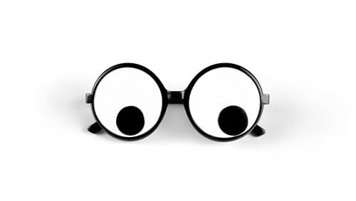 NAKIMO Googly Eyes Glasses Funny Costume Wiggle Eyes Novelty Shades Funny Glasses Accessories for Party (Pack of 1) - Image 1