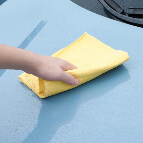 Automaze - Super Absorbent Synthetic Chamois Cloth, Ideal for Car Wash, Glass & Household Cleaning, Embossed Surface, Enhanced Durability, Size 43x32cm, Pack of 1(May Vary) - Image 2