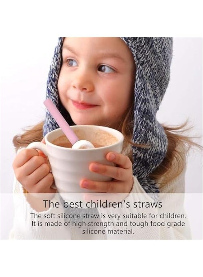 بيوينتي ماصات سيليكون قابلة لاعادة الاستخدام - عديمة الرائحة، 12 ماصة شرب قياسية، 4 اكياس حمل، 2 فرشاة تنظيف، طول 8 1/2 انش - Image 3