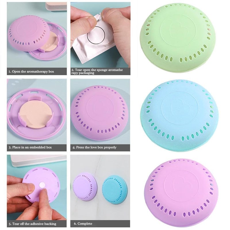 HAV CREATION Air Freshener Box with Replaceable Pads 6 Pack Adhesive Fragrance Box for Odor Elimination LongLasting Scent for Bedroom Bathroom and Home - Image 5