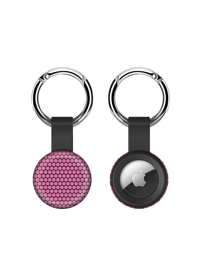 Stylizedd Airtag Case Metal Key Ring with Tough Case for Apple Airtag cover - Purple Honeycombs  - Image 1