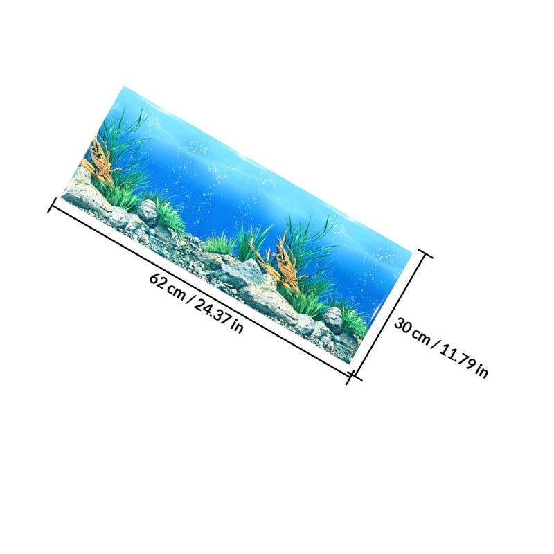 Removable Aquarium Background Paper Replaceable Fish Background Fish Supply Household Wallpaper Vivid Aquarium Poster - Image 2
