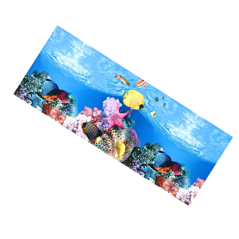 Removable Aquarium Background Paper Replaceable Fish Background Fish Supply Household Wallpaper Vivid Aquarium Poster - Image 1
