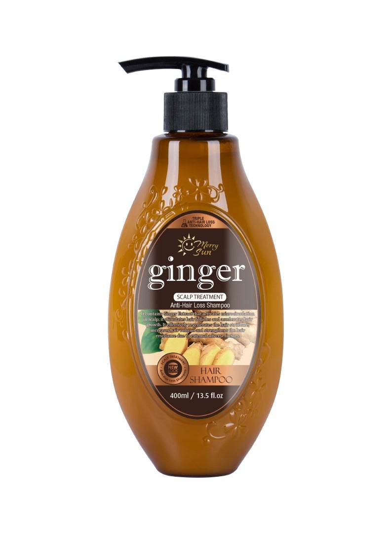 Merry Sun Ginger Hair Shampoo – Scalp Treatment & Anti-Hair Loss Formula (400ml) – Strengthens & Revitalizes Hair - Image 2