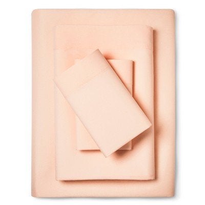 DESTINY CRESCENT BED Full XL 100% Microfiber Double Brushed Sheet Set - Extra-Soft  Breathable & Wrinkle-Free - 15"" Deep Pockets  54"" x 80"" - Ideal for Extra Long Full Beds - 4PC Set (Full XL  Peach)