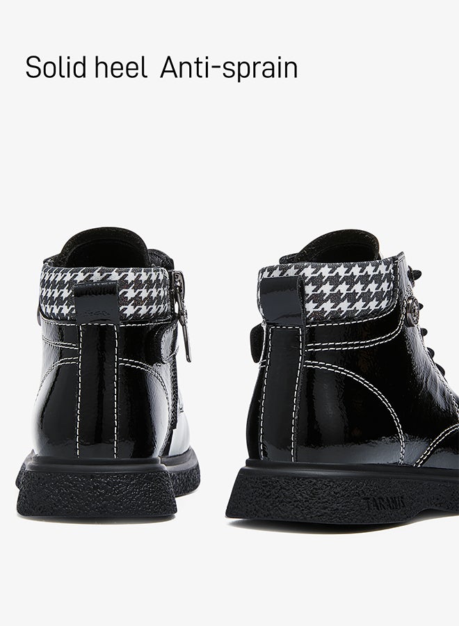 Taranis Taranis Children's Shoes Patent Chess Boots Gleaming Checkered Boots  - Image 4