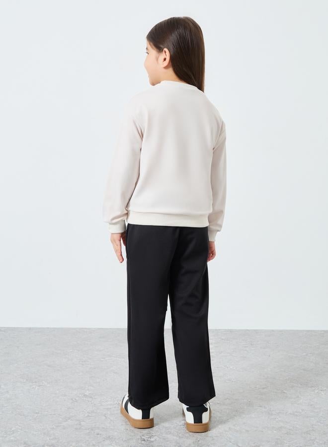 Styli Girls Bow Detail Sweatshirt and Joggers Set - Image 4