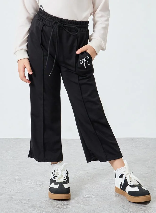 Styli Styli Girls Bow Detail Sweatshirt and Joggers Set