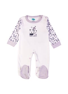 Babies Basic 5 Piece Unisex 100% Cotton Gift Set Include Bib, Romper, Mittens, Cap And Sleepsuit/Jumpsuit- Rain  - Image 3
