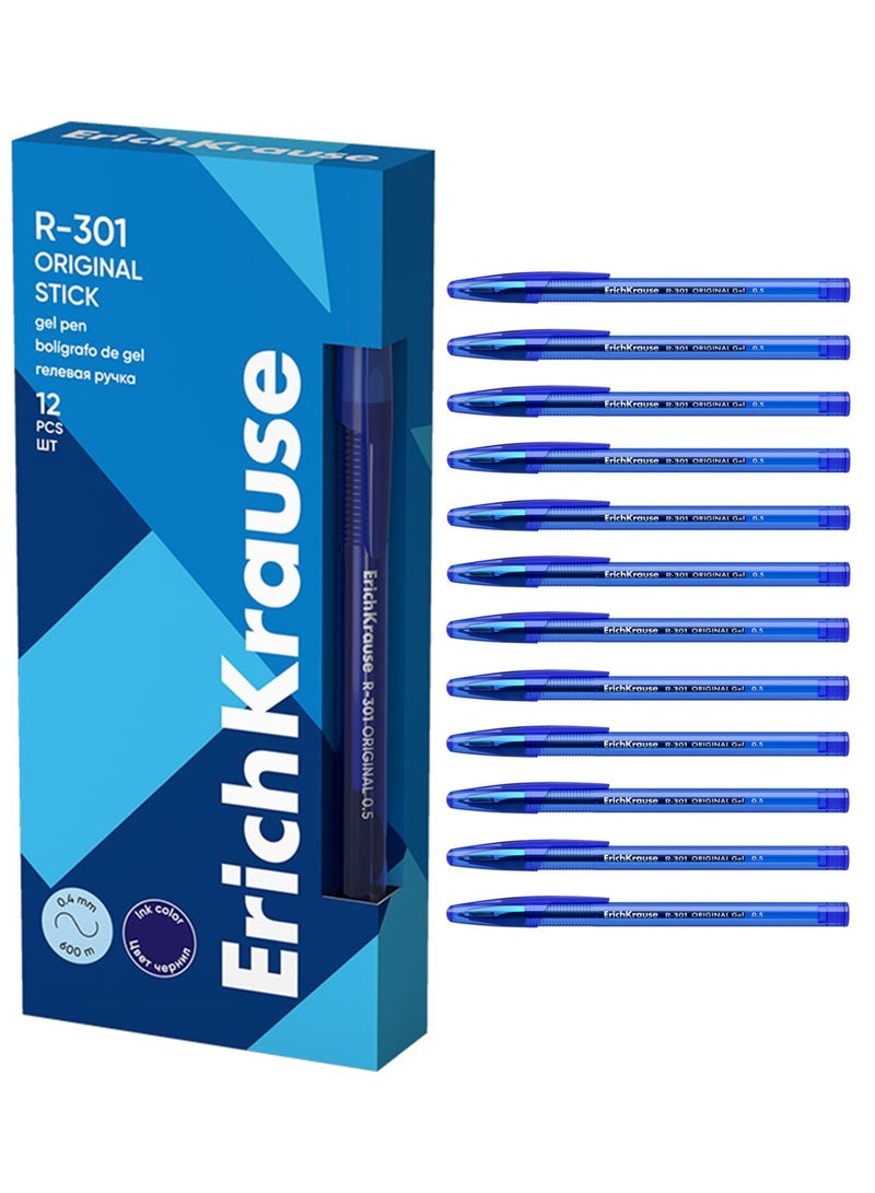 ErichKrause قلم حبر جل أصلي 12 قطعة حبر أزرق - Image 1
