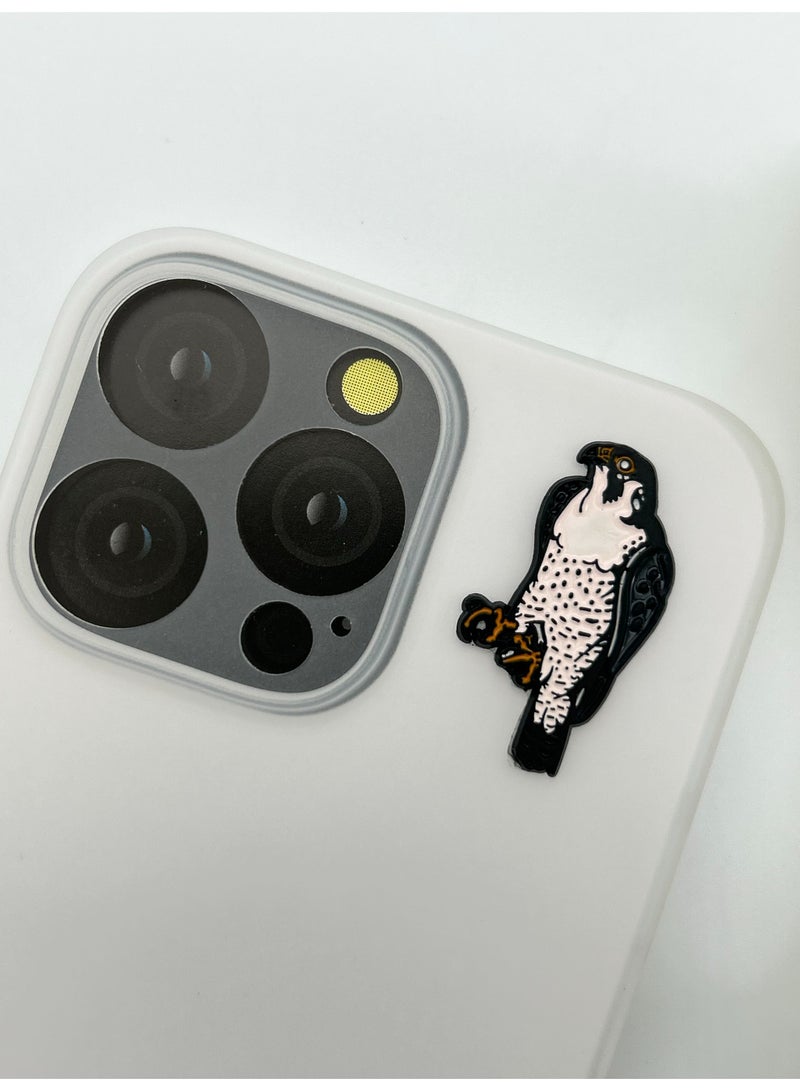 4 قطع من ملصقات معدنية - ملصق الشيخ زايد و شعارات أبوظبي وملصق الصقر - معدن عالي الجودة للهواتف المحمولة وأجهزة الكمبيوتر المحمولة وحقائب الظهر والمزيد - Image 3