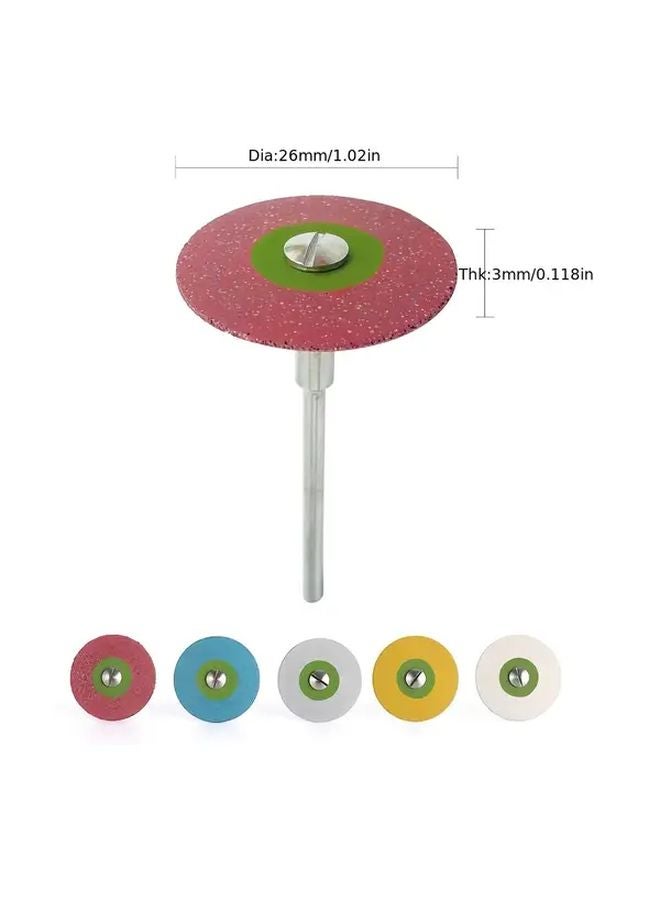 White Zirconium Oxide Grinding Head Rubber Diamond Polishing Mounted Point Dual Color Wheel - Image 3