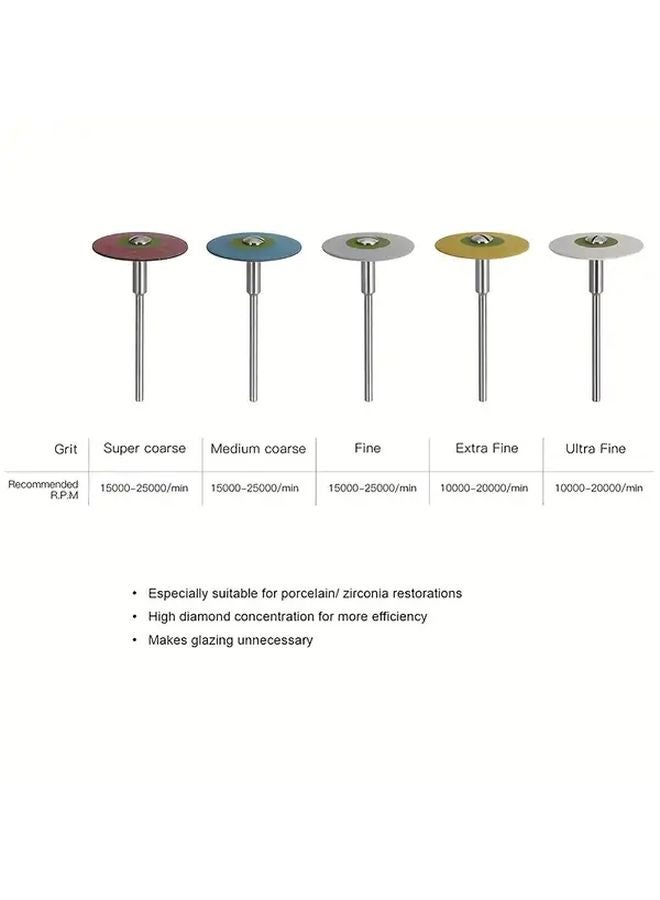 White Zirconium Oxide Grinding Head Rubber Diamond Polishing Mounted Point Dual Color Wheel - Image 4