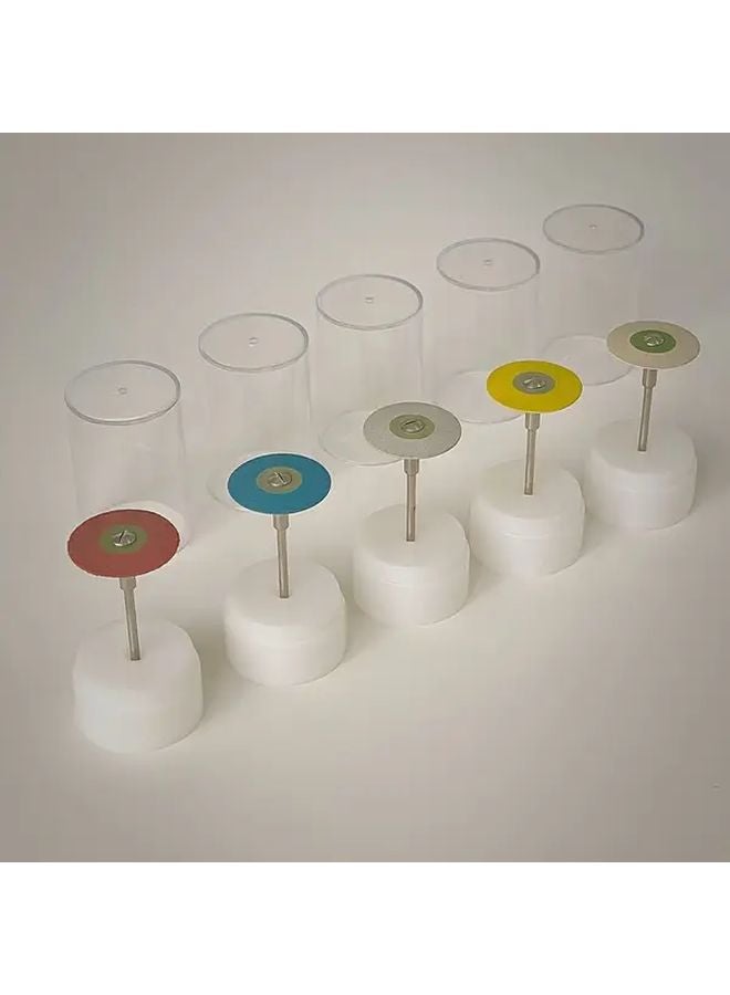 White Zirconium Oxide Grinding Head Rubber Diamond Polishing Mounted Point Dual Color Wheel - Image 5