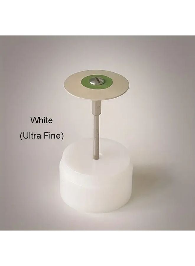 White Zirconium Oxide Grinding Head Rubber Diamond Polishing Mounted Point Dual Color Wheel - Image 1