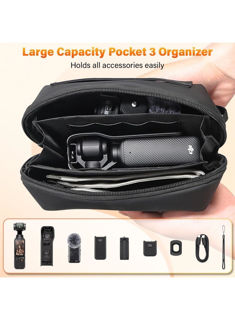 SYOSI Pocket Camera Case, Waterproof Storage Bag, Professional Organizer Portable Outdoor Protector, Bag Professional for DJI Osmo Pocket 3 Creator Combo Accessories,Portable Outdoor Camera Organizer - Image 3