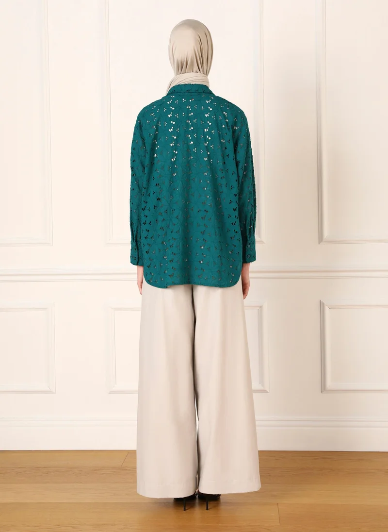 Refka by modanisa Turquoise - Blouses - Refka