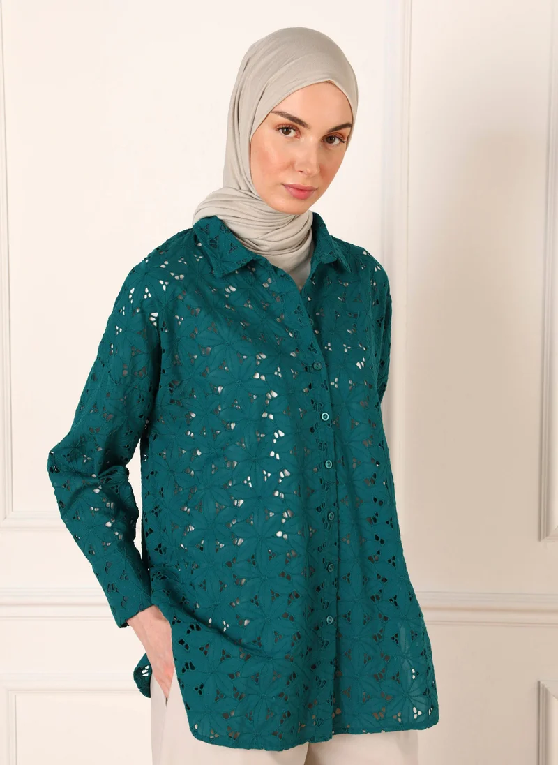 Refka by modanisa Turquoise - Blouses - Refka