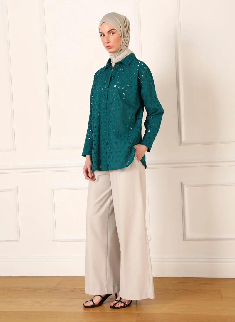 Refka by modanisa Turquoise - Blouses - Refka