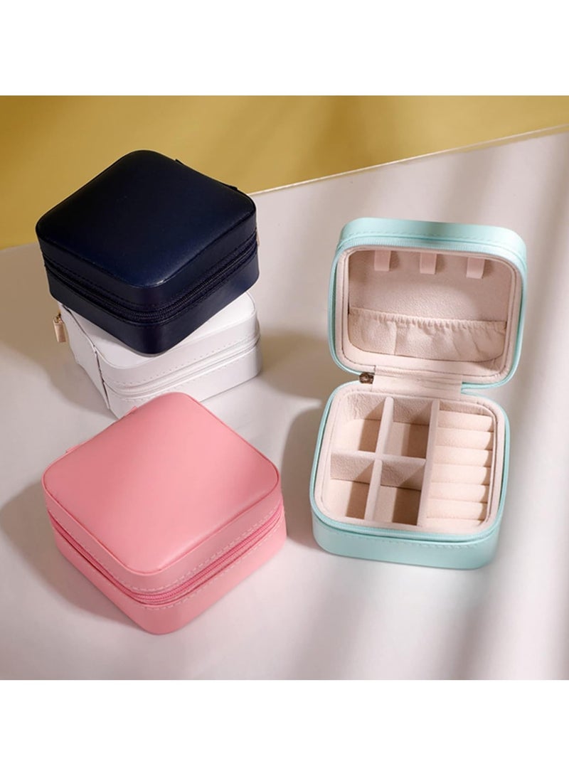 Elegant Velvet Travel Jewelry Box, Portable Small Jewelry Box, Small Storage Organizer for Rings, Earrings, Necklaces, Bracelets, Perfect Gift for Women and Girls (Light Green)  - Image 2