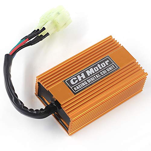 Trkimal Upgrade Racing Tuning DC Cdi Box 6pin + Spark Plug for GY6 125cc 150cc 250cc 4 stroke 152QMI/157QMJ Engine, Moped Scooter ATV Go Kart No Rev Limit - Image 2