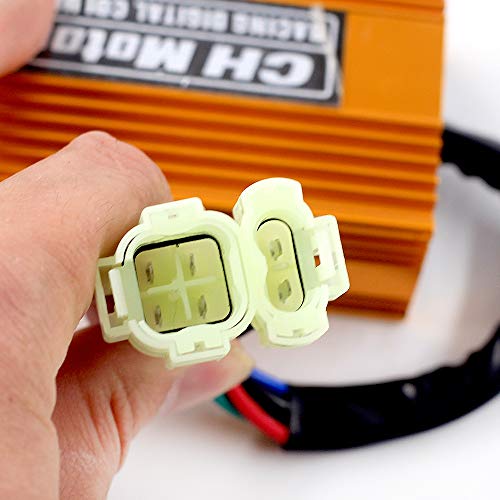 Trkimal Upgrade Racing Tuning DC Cdi Box 6pin + Spark Plug for GY6 125cc 150cc 250cc 4 stroke 152QMI/157QMJ Engine, Moped Scooter ATV Go Kart No Rev Limit - Image 4