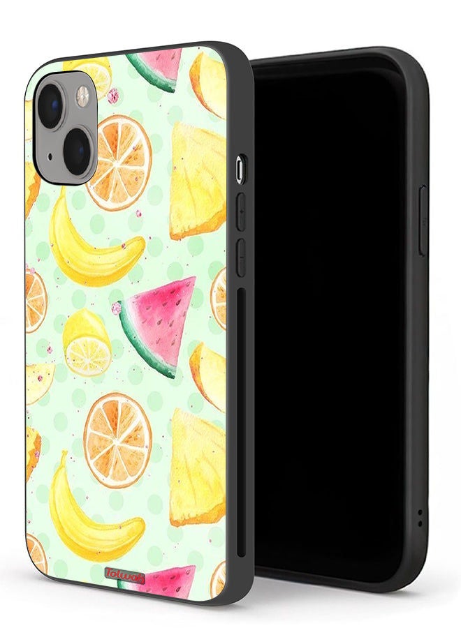 Tolwak Apple iPhone 13 Protective Case Fruits Watercolor Art - Image 1