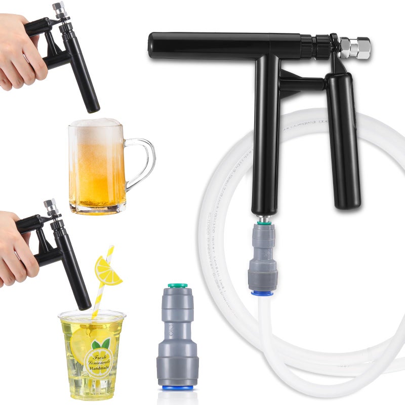 Saillong Beverage Gun Lemonade Dispenser Trigger Pump System Beer Bottle Filler Accessory Kit Freshly Squeezed Lemonade Stand Supplies Beverage Gun 66ft Tube and Adapter Oktoberfest Supplies - Image 2