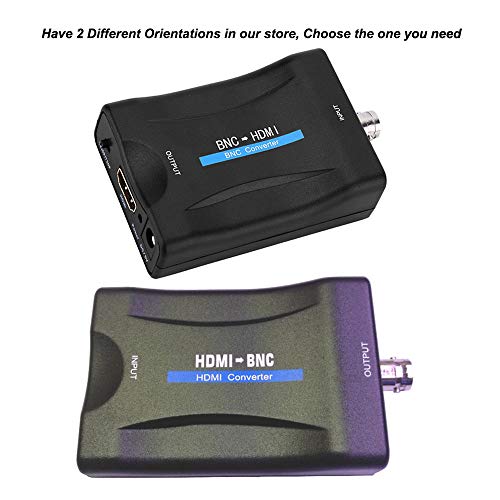 AoeSpy HDMI to BNC Converter Adapter - HD Digital Video in Female BNC Coax Connector Composite Box w/ 3.5mm Audio Out for DVD DVR Security Camera CVR CCTV Image Coaxial Analog CVBS Signal Monitor TV - Image 3