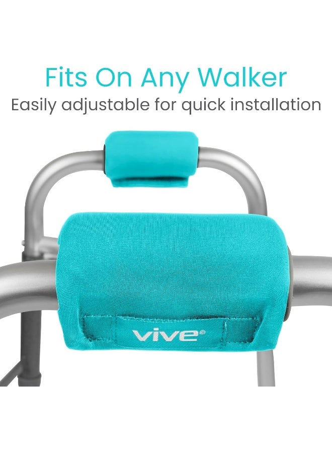 VIVE أغطية مقبض اليد المبطنة للمشاية (عبوة من 2) - وسادة ناعمة ملحقات طبية لمقبض المشاية القابلة للطي - مقبض مريح للبالغين وكبار السن - مجموعة قبضات ناعمة ومريحة - Image 3