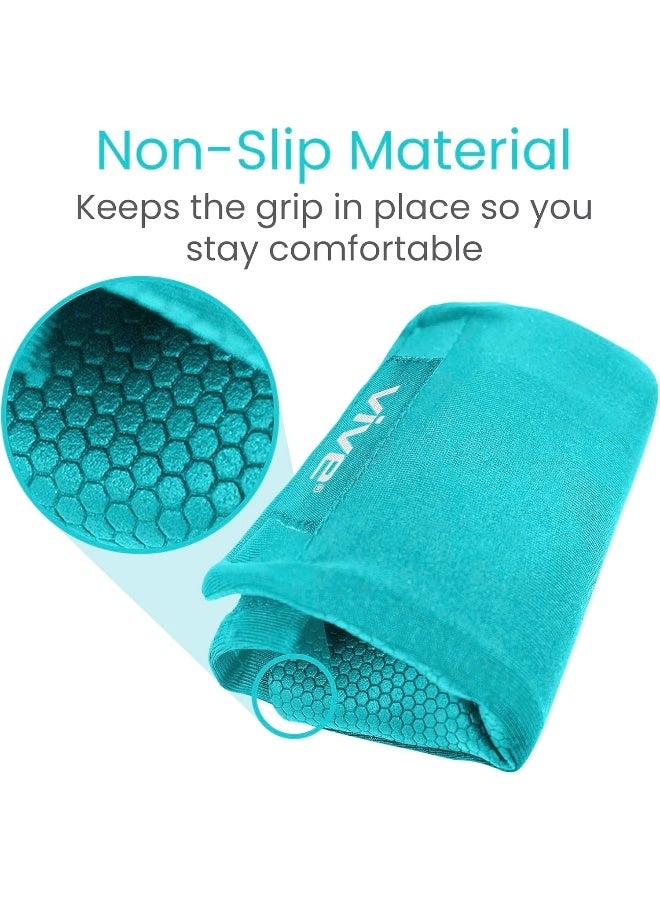 VIVE أغطية مقبض اليد المبطنة للمشاية (عبوة من 2) - وسادة ناعمة ملحقات طبية لمقبض المشاية القابلة للطي - مقبض مريح للبالغين وكبار السن - مجموعة قبضات ناعمة ومريحة - Image 5