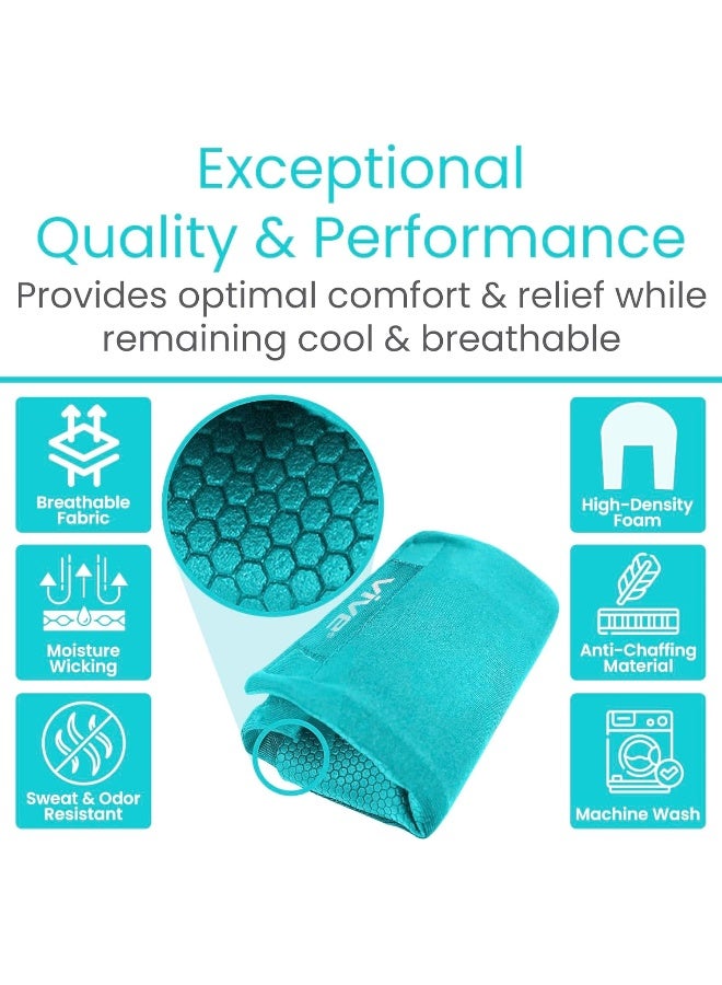 VIVE أغطية مقبض اليد المبطنة للمشاية (عبوة من 2) - وسادة ناعمة ملحقات طبية لمقبض المشاية القابلة للطي - مقبض مريح للبالغين وكبار السن - مجموعة قبضات ناعمة ومريحة - Image 4