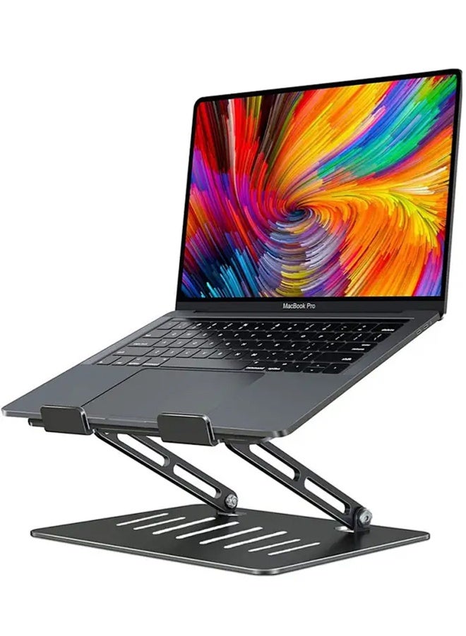 أبيكس حامل متعدد الاستخدام للكمبيوتر المحمول والأجهزة اللوحية - قابل للتعديل ومصنوع من الفولاذ الكربوني، قاعدة مريحة قابلة للطي محمولة مع تبريد مناسب، متوافق مع أجهزة من 10 إلى 15.6 بوصة - Image 5
