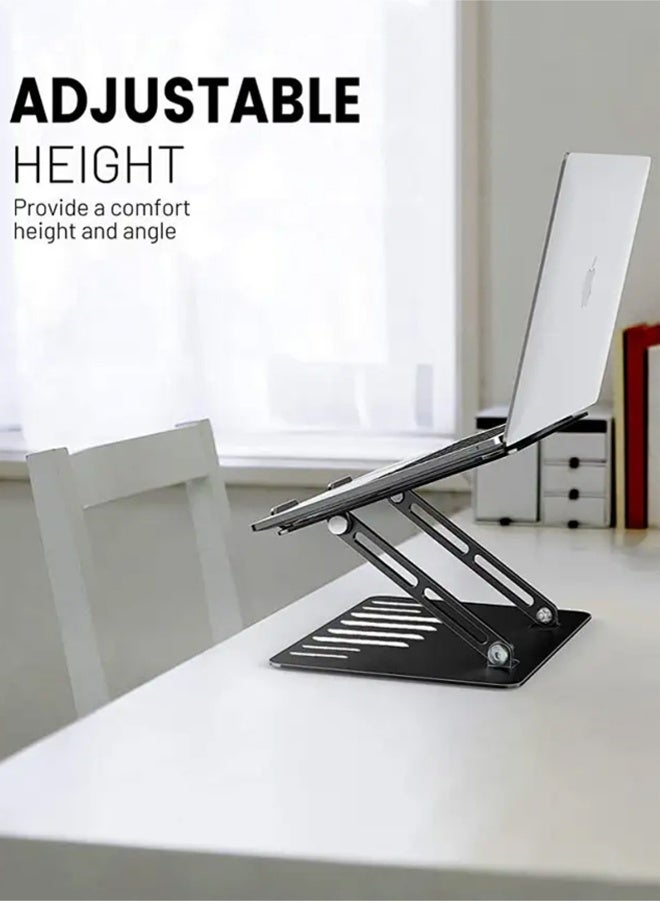 أبيكس حامل متعدد الاستخدام للكمبيوتر المحمول والأجهزة اللوحية - قابل للتعديل ومصنوع من الفولاذ الكربوني، قاعدة مريحة قابلة للطي محمولة مع تبريد مناسب، متوافق مع أجهزة من 10 إلى 15.6 بوصة - Image 3