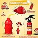 Liliful 36 Pcs Fireman Birthday Party Supplies Including 12 Firefighter Helmet 12 Fire Hydrant Cups with Lids 12 Fire Extinguisher Squirt Toys for Fire Theme Party Supplies - Image 4