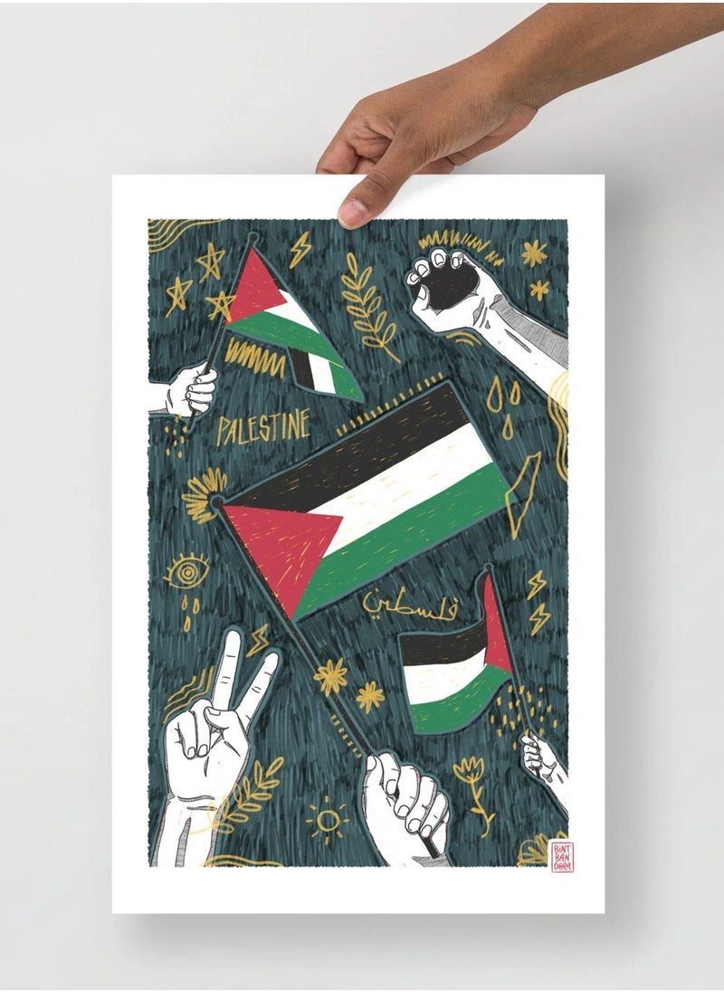 Boomah Accessories Free Palestine Printed Poster ( Print Only) 30x40cm 