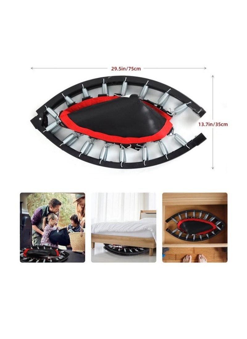 Pure Fun - 40inch Foldable Trampoline Fitness Rebounder with Adjustable Handle, Exercise Trampoline For Adults Indoor/Garden Workout Max Load 330lbs [40inch] - Image 1