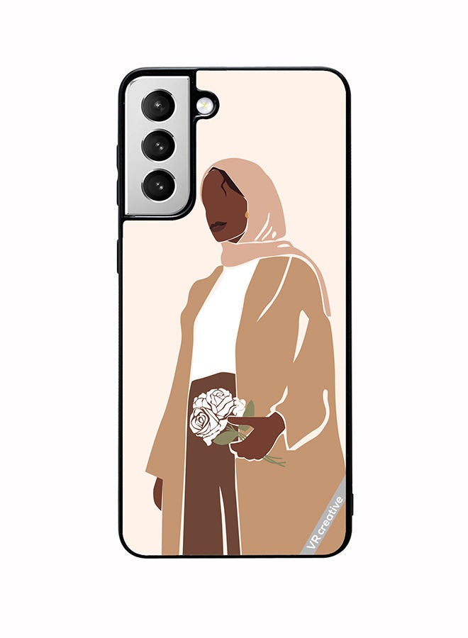 VR CREATIVE Protective Case Cover For Samsung Galaxy S22 5G Woman In Hijab Design Multicolour - Image 1
