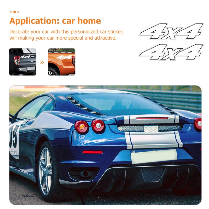 🚗 ملصق خلفي للسيارة من في سي تصميم عصري ديكور للسيارات 2 قطعة - Image 4