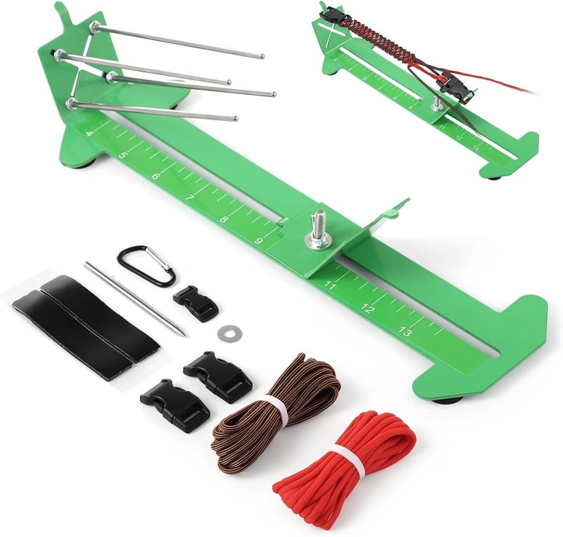 Paracord Bracelet Weaving Jig Kit, Adjustable from 4 to 14 Inches, DIY Tool for Keychains, Belts, and More - Image 1