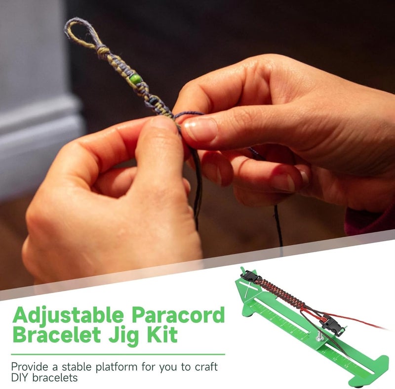 Paracord Bracelet Weaving Jig Kit, Adjustable from 4 to 14 Inches, DIY Tool for Keychains, Belts, and More - Image 5