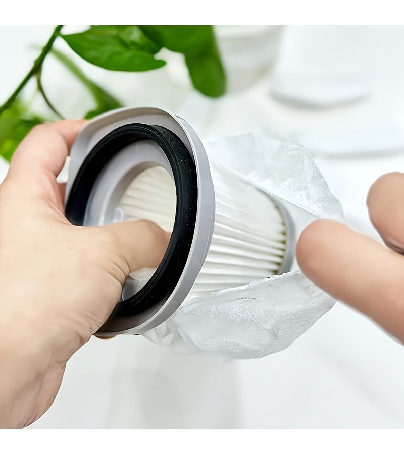 80 Pcs White Elastic Disposable Vacuum Filter Bags Universal Fit - Image 2