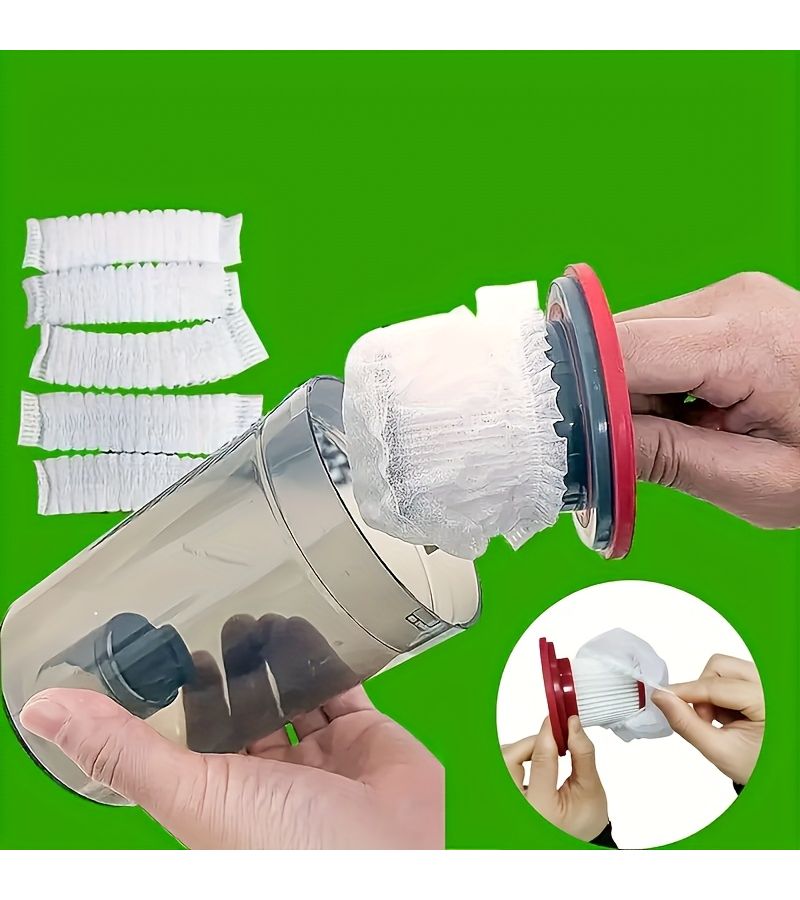 80 Pcs White Elastic Disposable Vacuum Filter Bags Universal Fit - Image 4