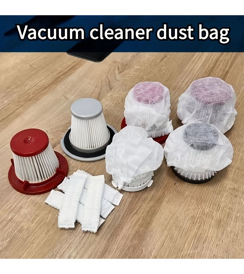 80 Pcs White Elastic Disposable Vacuum Filter Bags Universal Fit - Image 5